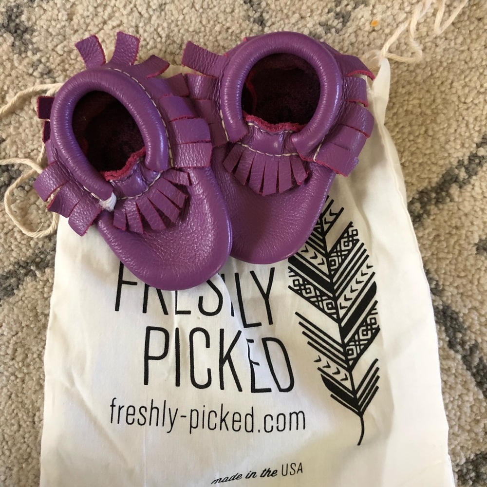 Never worn freshly picked baby moccasins